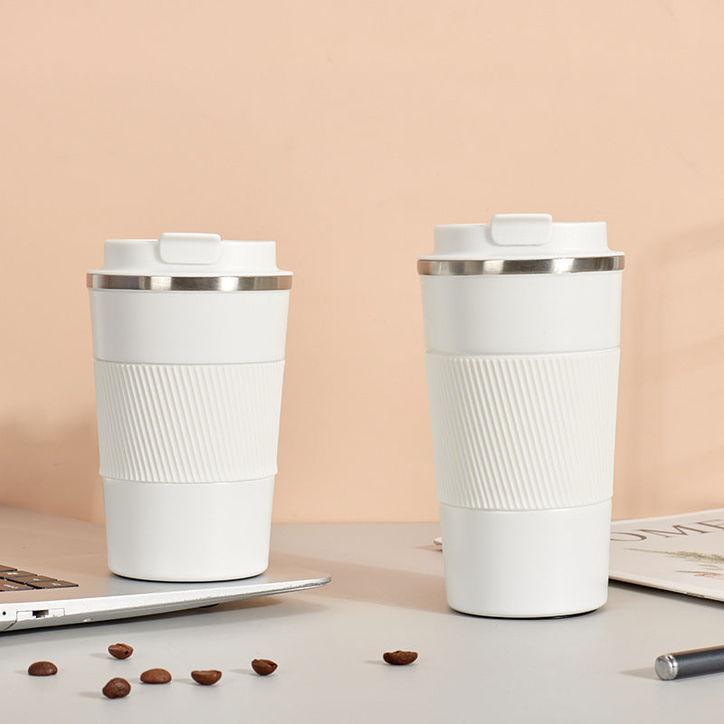 Insulated Stainless Steel Travel Coffee Tumbler with Leakproof Lid and Carry Strap Bowlift