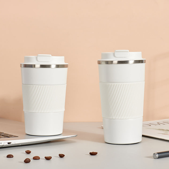 Insulated Stainless Steel Travel Coffee Tumbler with Leakproof Lid and Carry Strap Bowlift