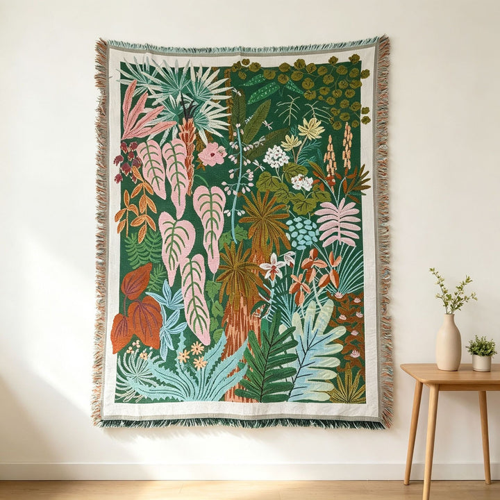 Artistic Leopard-Themed Tapestry Blanket