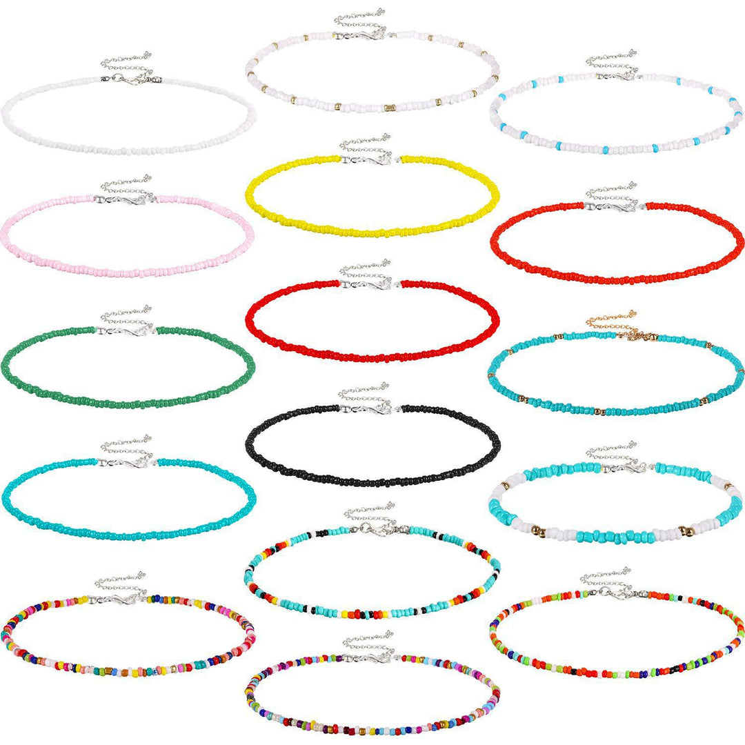 Colorful Beaded Choker Necklace Bowlift