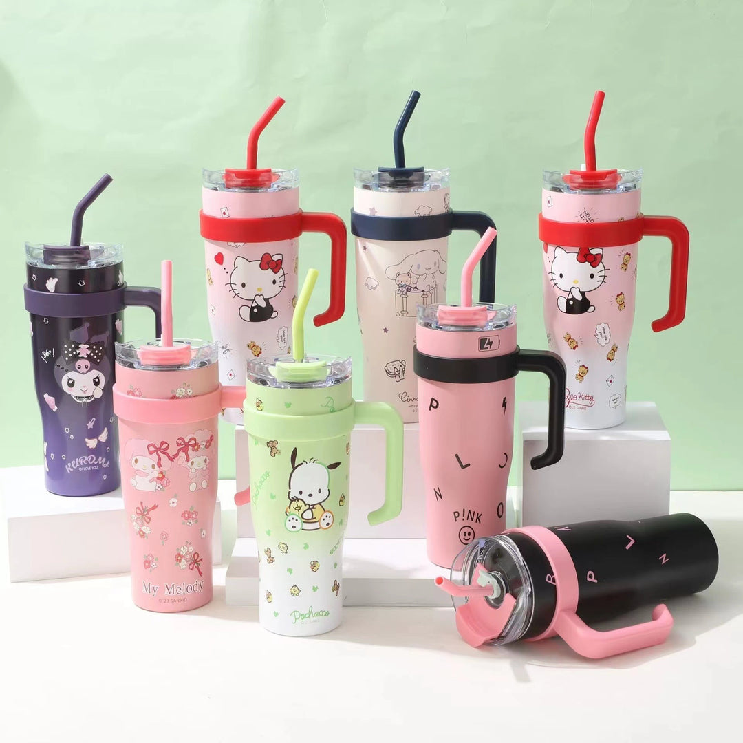 Women's insulated cup with integrated straw Bowlift