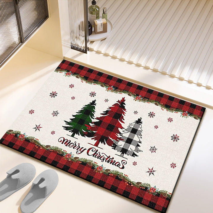 Festive Christmas-Themed Bath Mat Bowlift