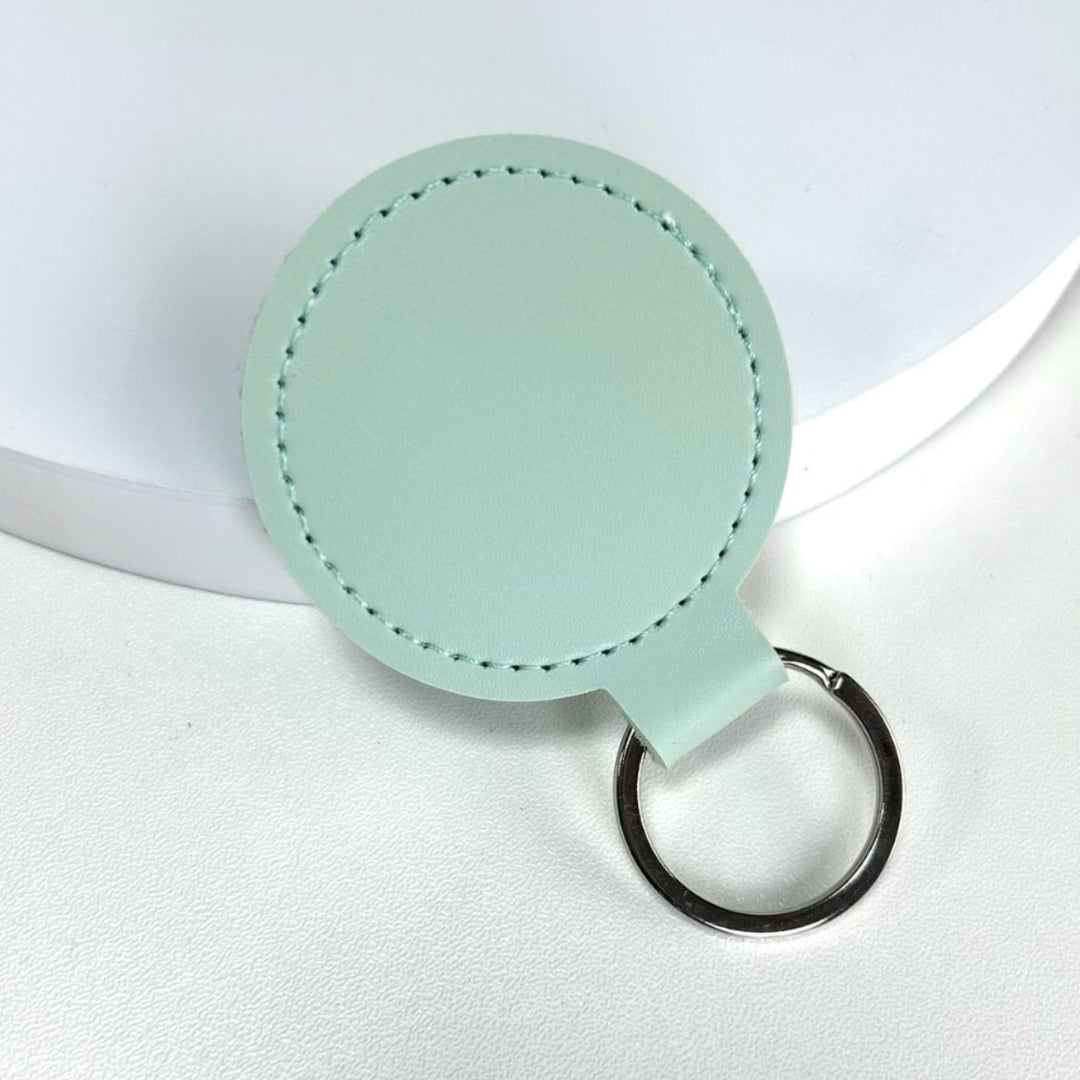 Premium Leather Round Keychain Bowlift