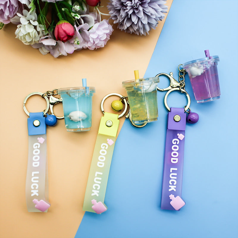 Unisex keychain with decorative cocktail design Bowlift