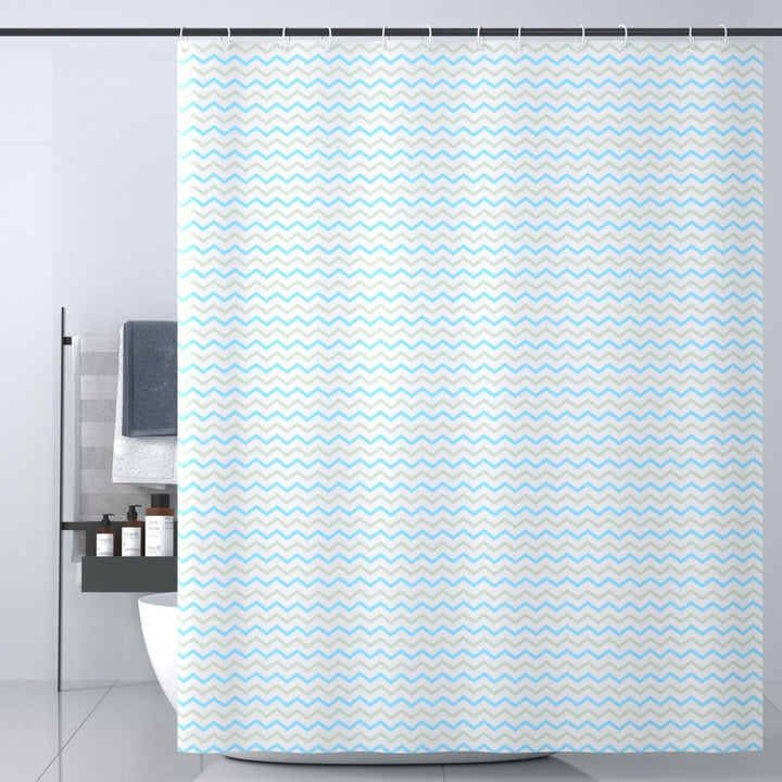 Chevron Pattern Shower Curtain Bowlift