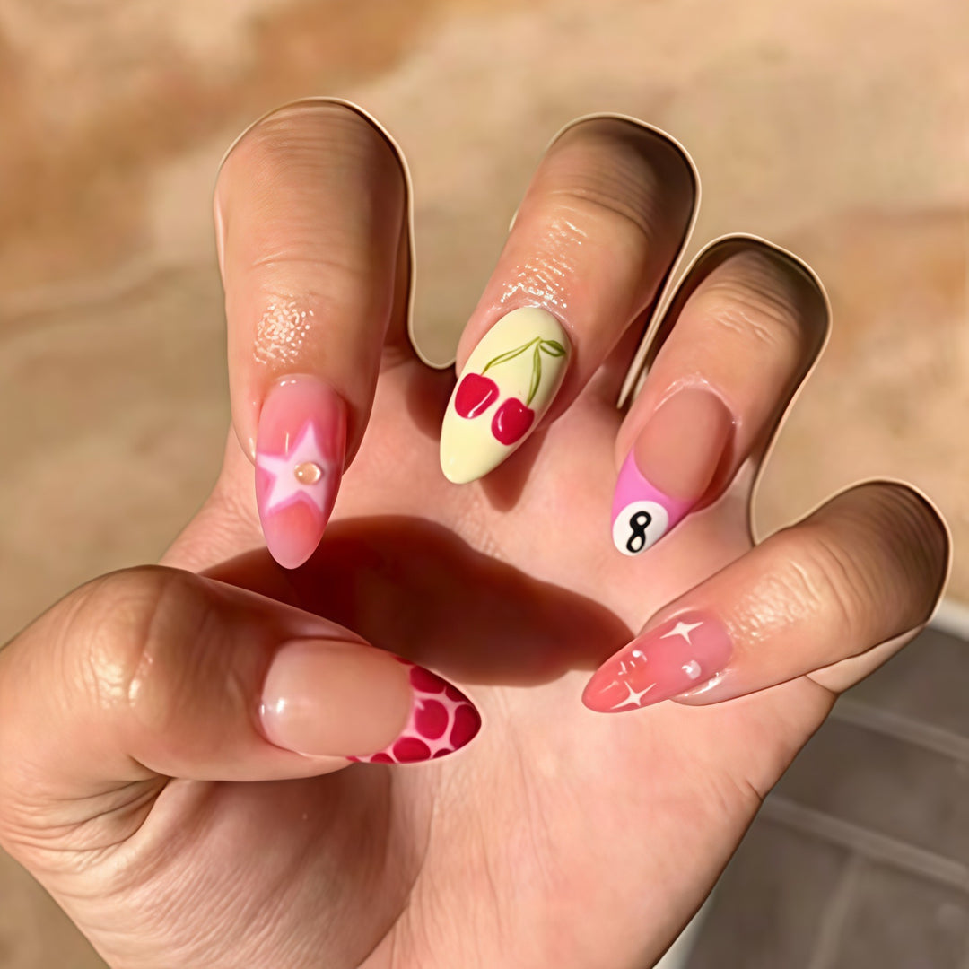 Artistic Fruit-Inspired Press-On Nail Art Bowlift