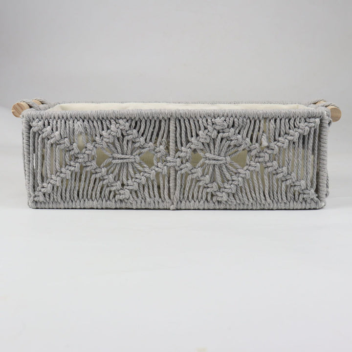 Storage basket with macrame pattern Bowlift