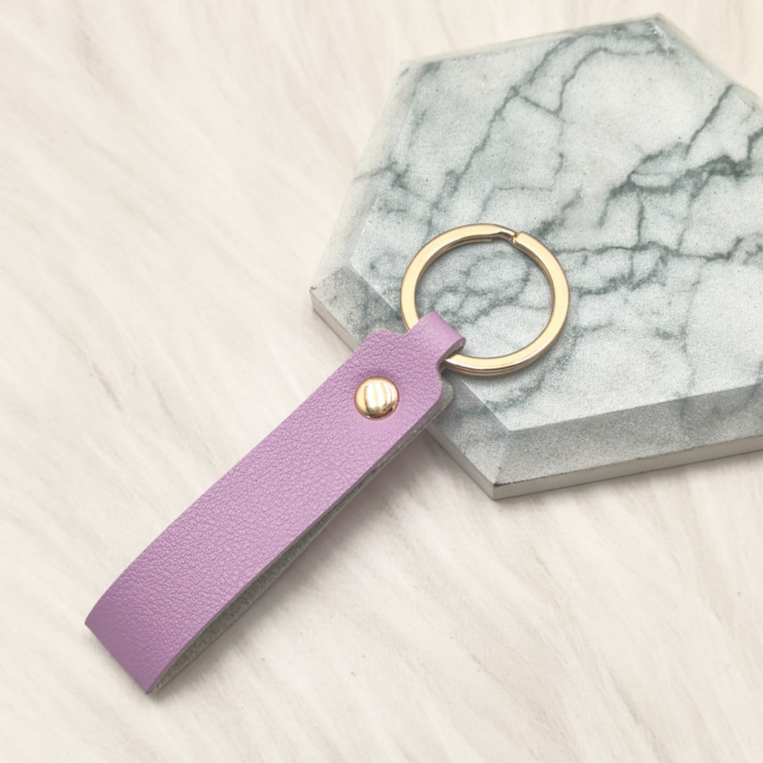Unisex keychain with elegant artificial leather design Bowlift