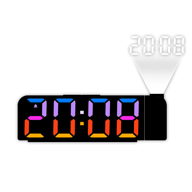 Projection alarm clock with colored LED display Bowlift