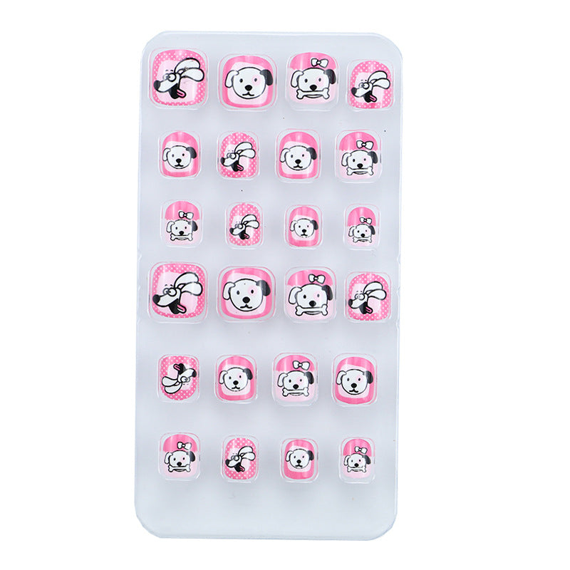 Playful Cartoon Animal Press-On Nail Set Bowlift