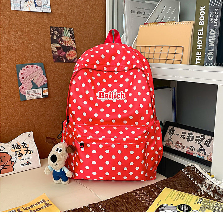 Stylish Polka Dot Backpack