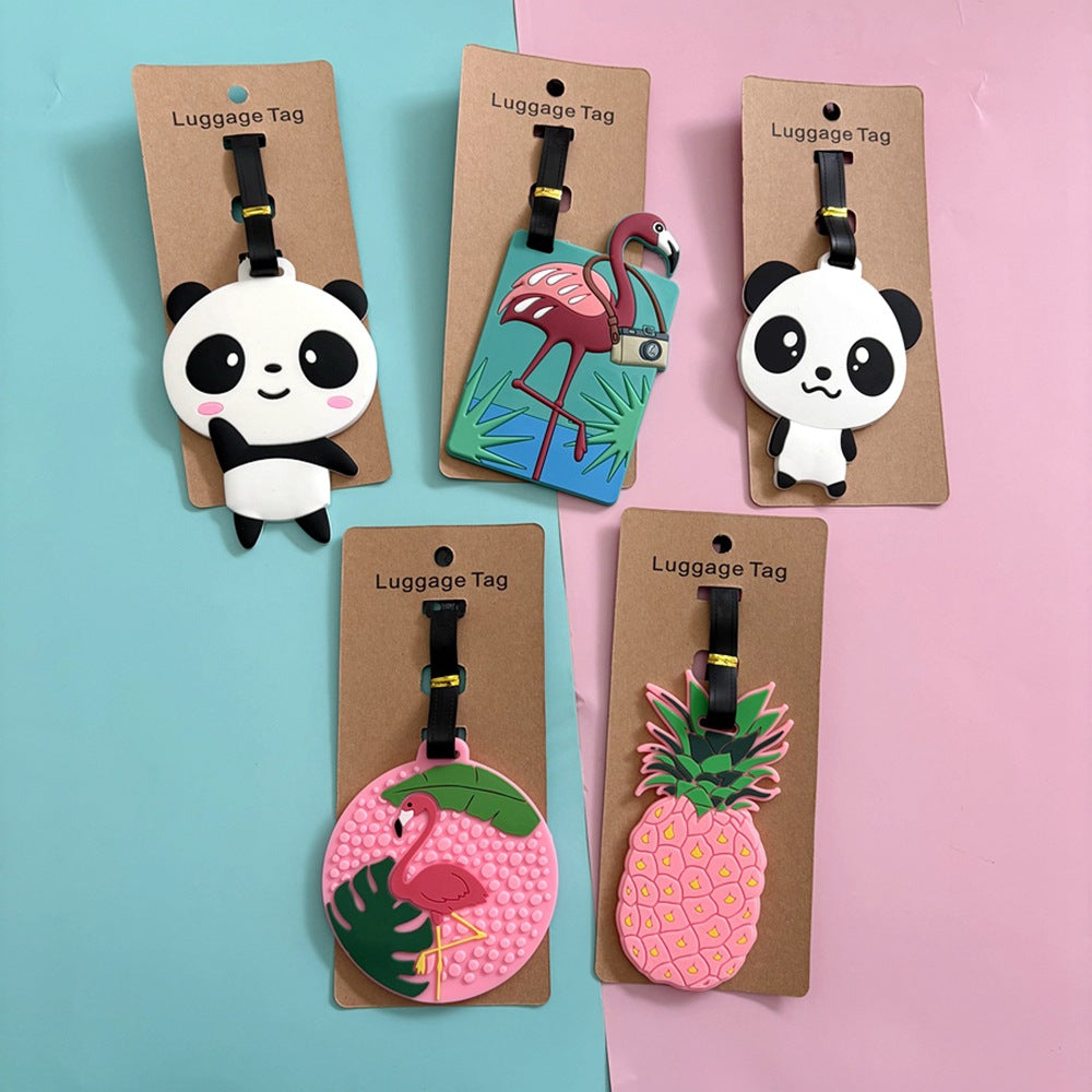 Cute Panda-Themed Luggage Tag Bowlift