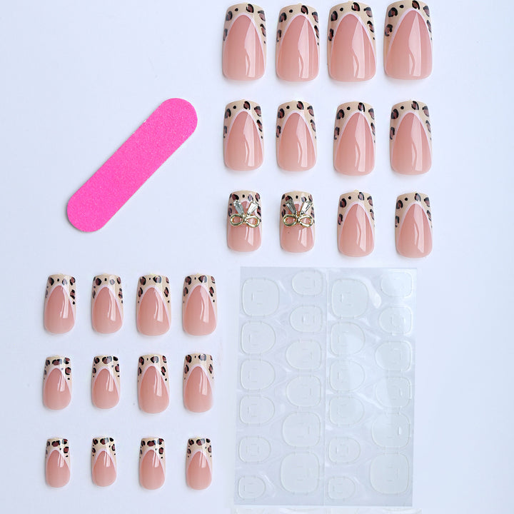 Artificial Nails with Elegant Bow Decoration Bowlift