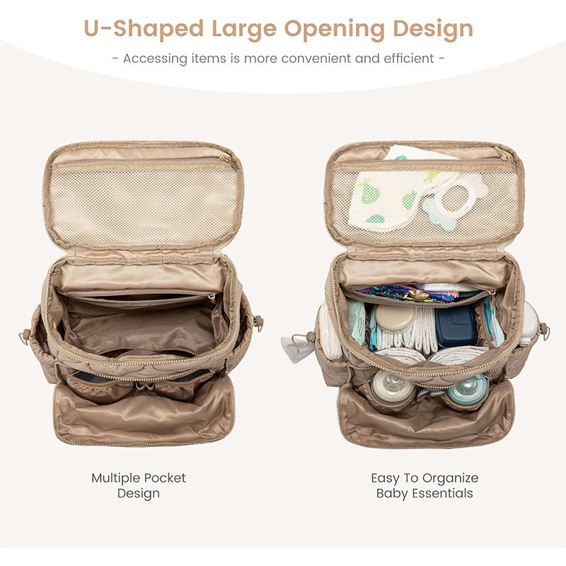 Quilted Multi-Compartment Day Backpack Bowlift