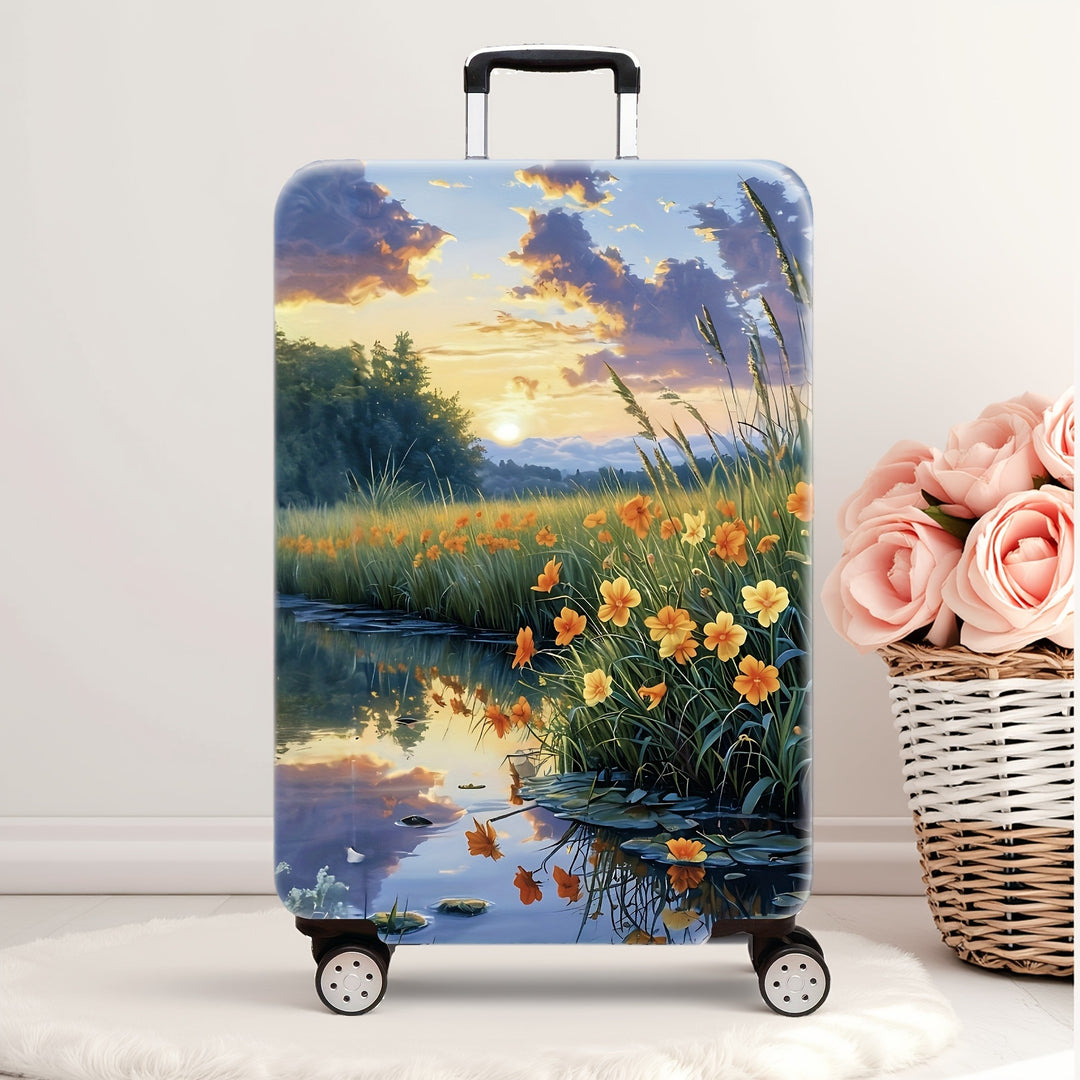 Artistic Floral Hard Shell Suitcase Bowlift