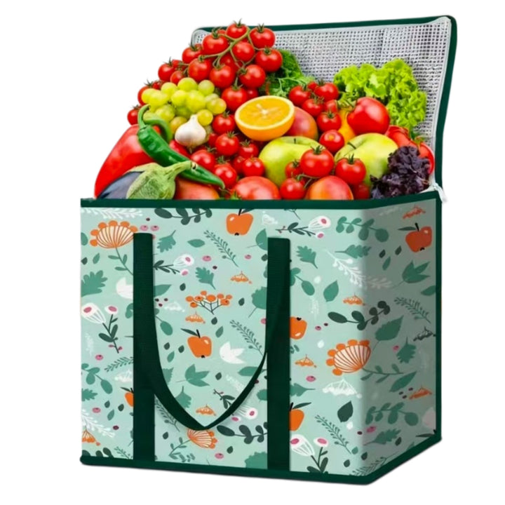 Insulated shopping bag with large volume Bowlift