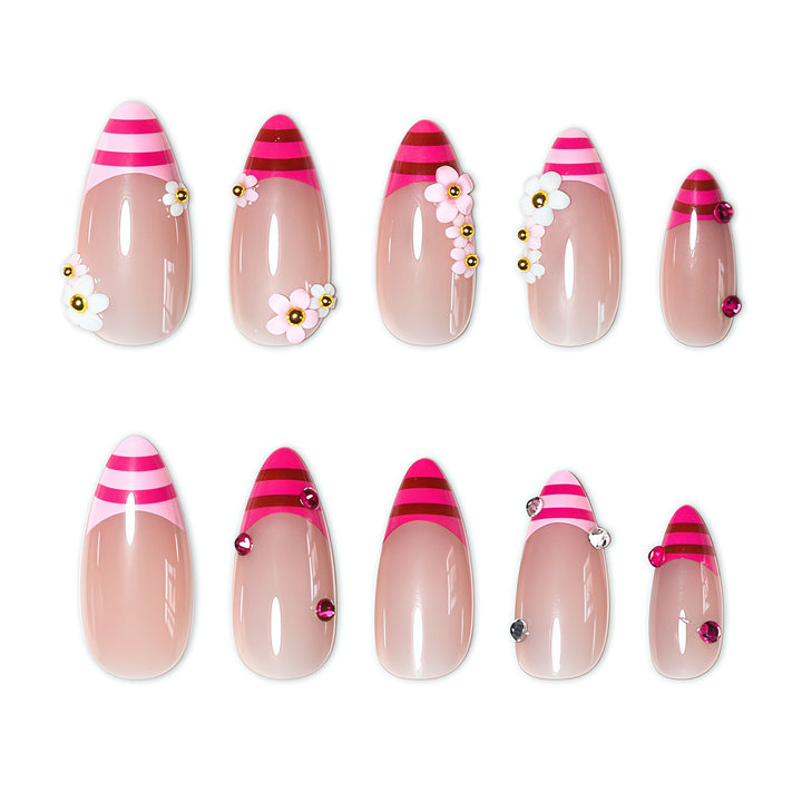 Elegant Floral Nail Art Bowlift