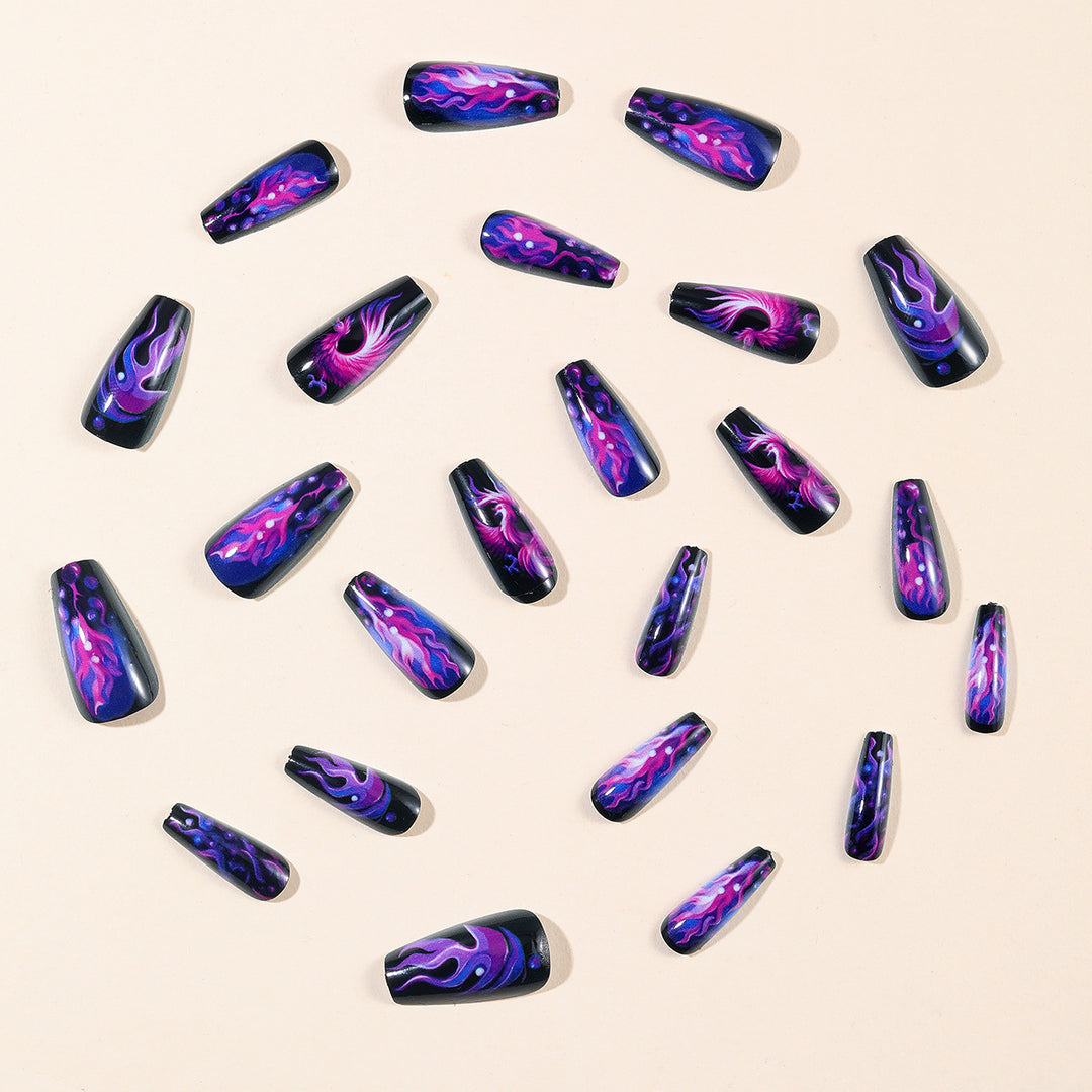 Artistic Phoenix-Themed Nail Art Extensions Bowlift