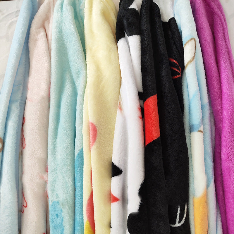 Women Cozy Microfiber Blanket with Cute Characters Bowlift