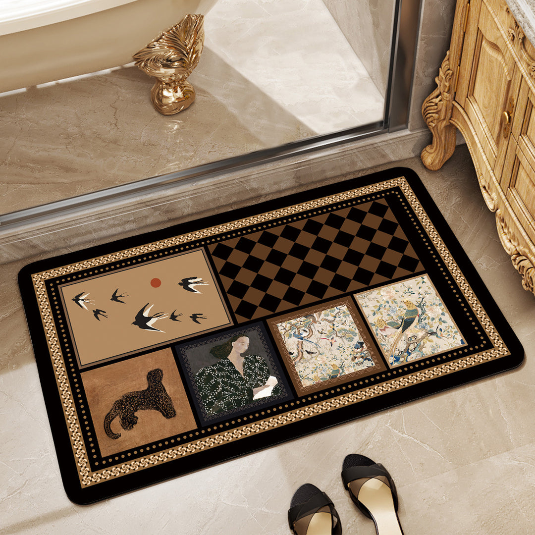Elegant Monogrammed Bathroom Mat Bowlift