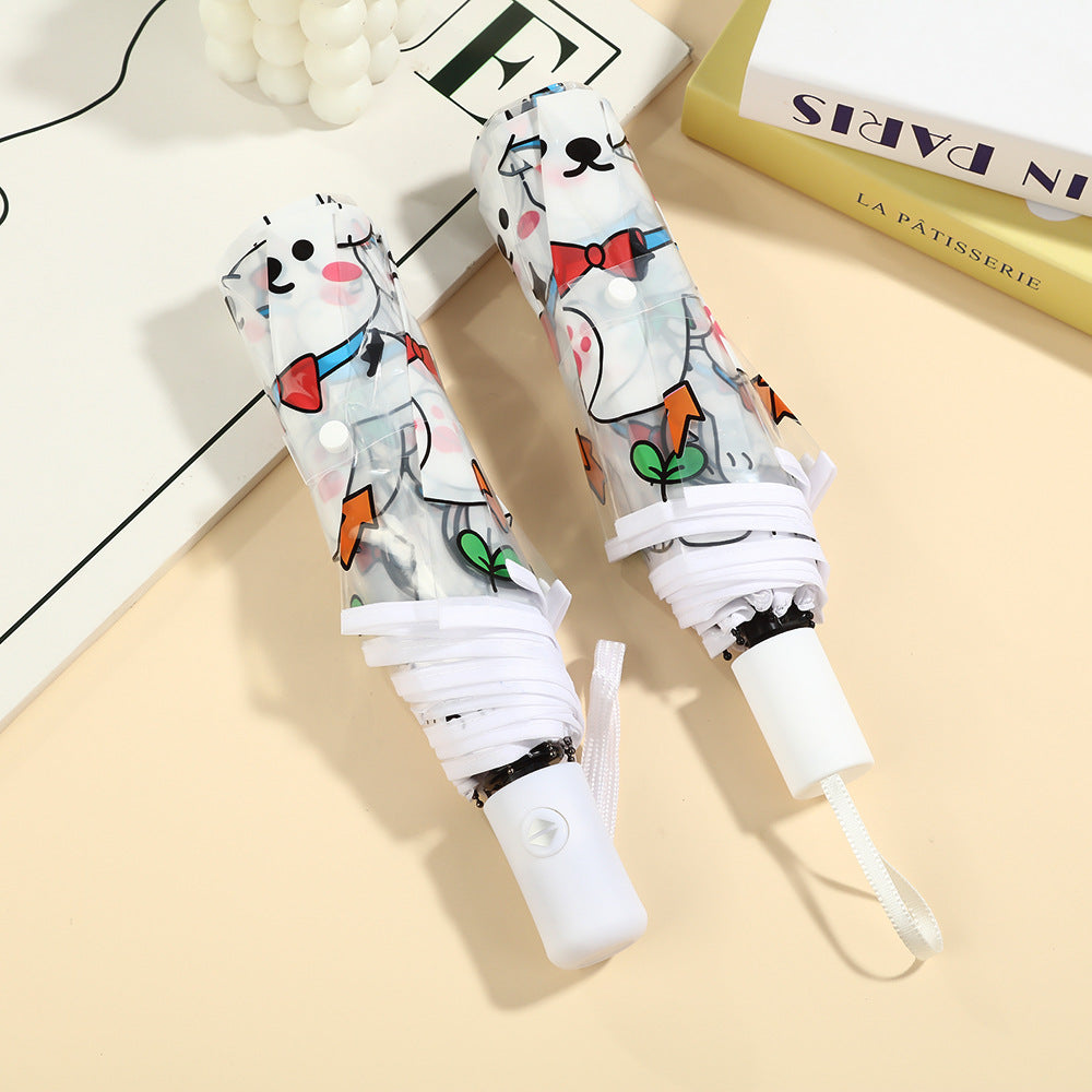 Women Pet Motif Umbrella Bowlift