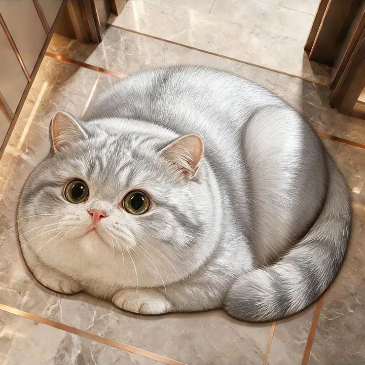 Cat-Themed Non-Slip Bathroom Rug