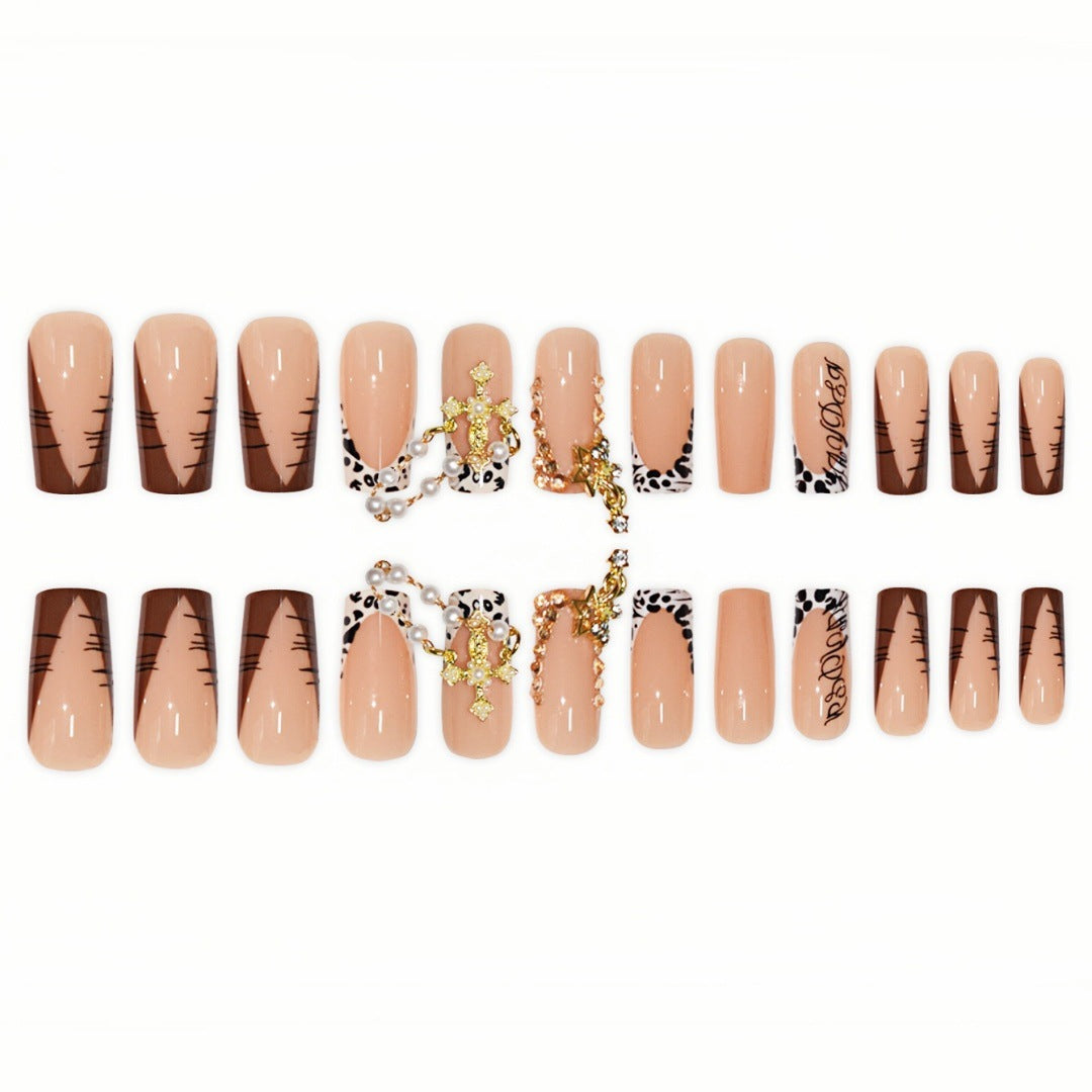 Decorative Long Press-On Nail Enhancements Bowlift