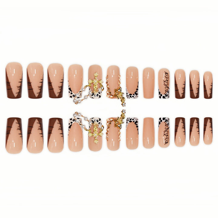 Decorative Long Press-On Nail Enhancements Bowlift