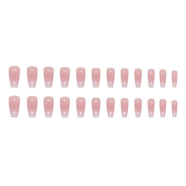 Artistic Press-On Nail Set with Celestial Design Bowlift