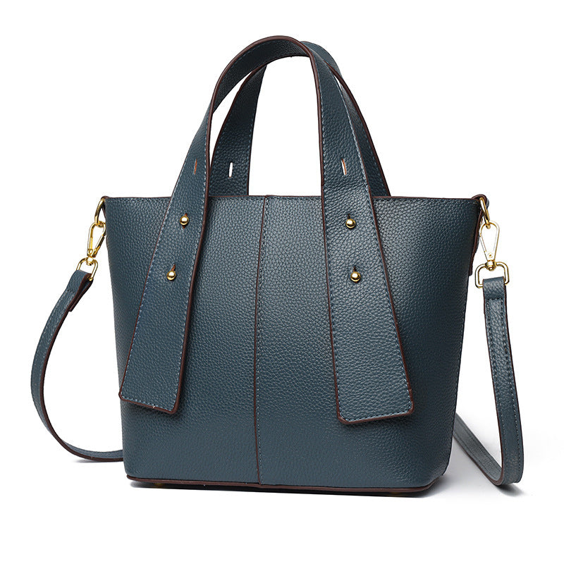 Textured Vegan Leather Multi-Pocket Tote Bowlift
