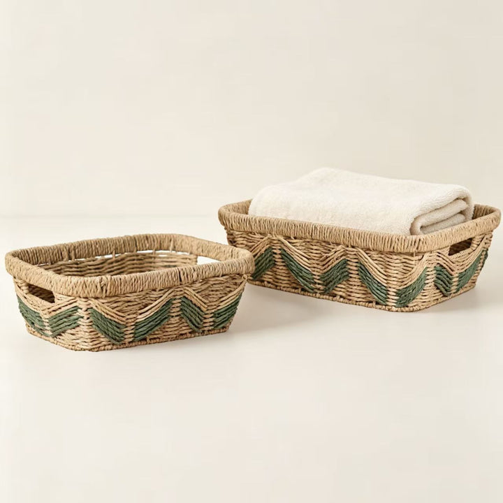 Decorative storage basket with woven design Bowlift