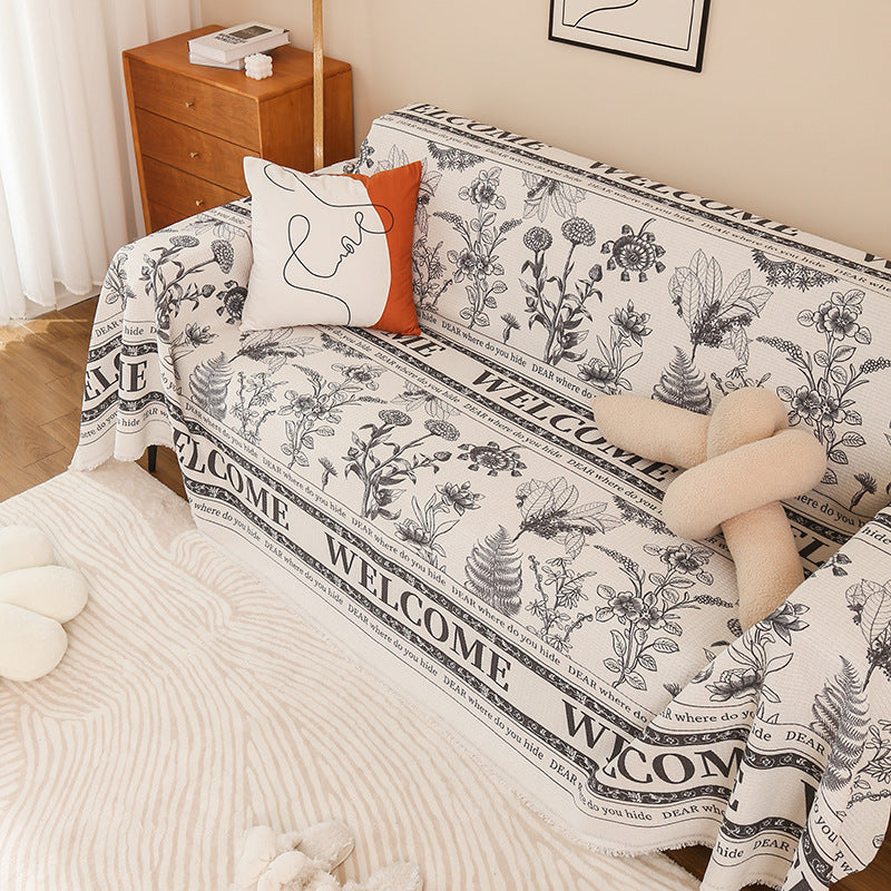 Soft Plush Bunny Pattern Throw Blanket