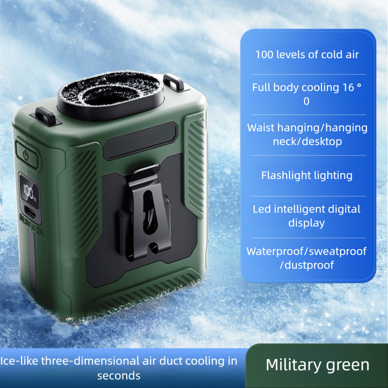 Portable cooling device with intelligent air circulation system and LED display Bowlift