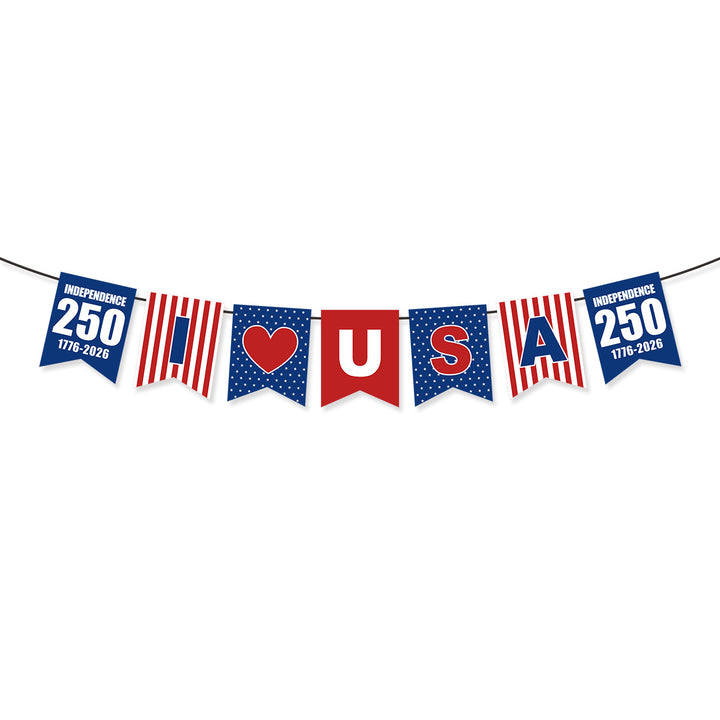 Unisex nan bunting with star motifs and stripes, weatherproof polyester party decoration Bowlift