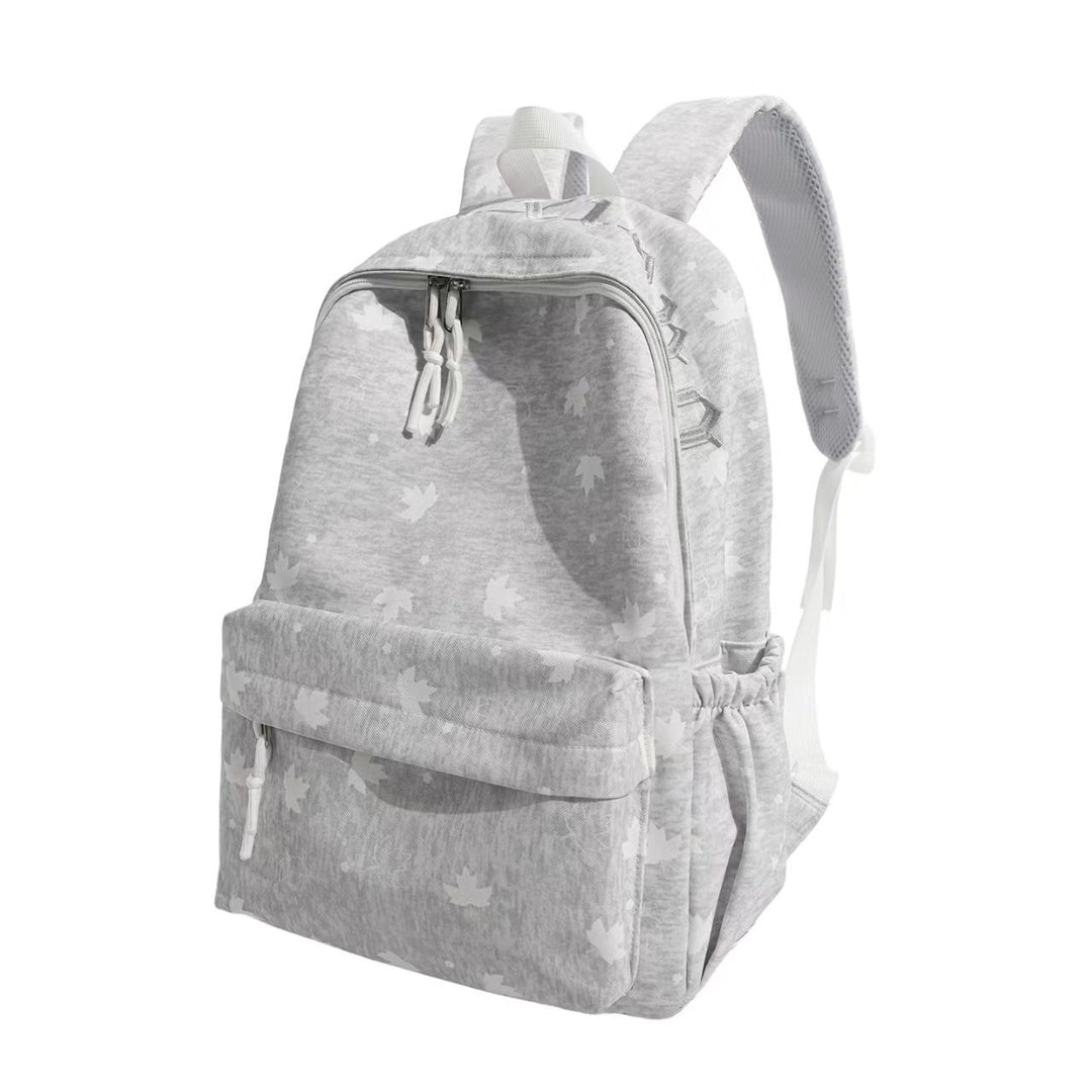 Stylish Leaf-Patterned Backpack Bowlift