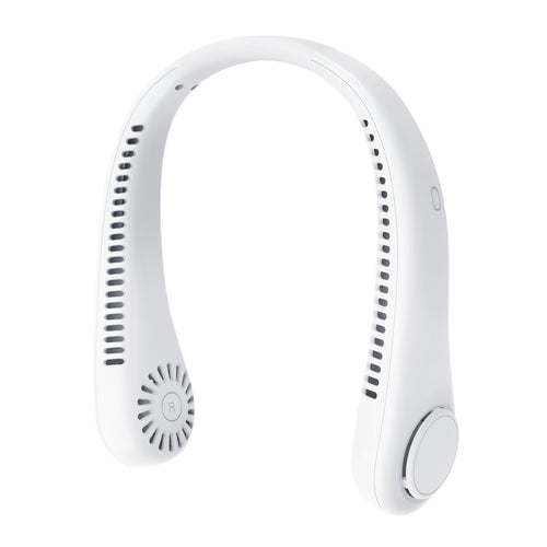 Unisex portable rechargeable neck fan with quiet dual fan adjustable air levels and ergonomic neckband Bowlift