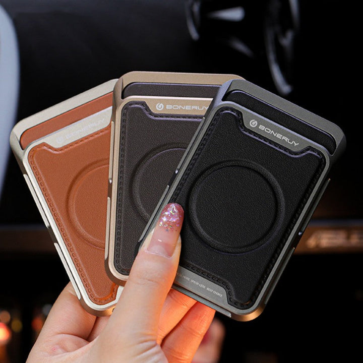 BowLift | Magnetic Leather Slim Card Holder