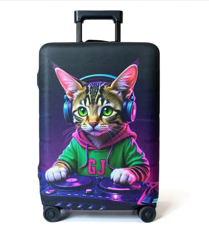 Unisex nan elastic suitcase cover with 3D dog design for trolley, stretchy and scratch-resistant Bowlift