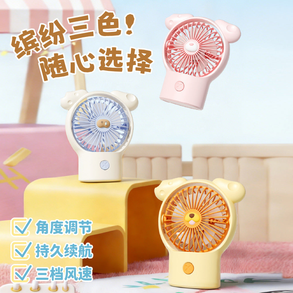 Women portable hand fan with animal design Bowlift