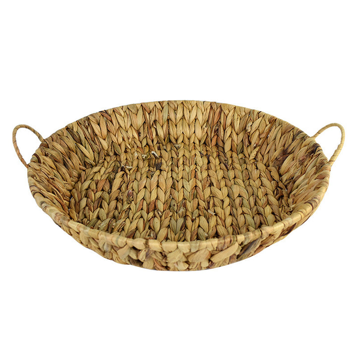 Handwoven Natural Serving Tray Set Bowlift