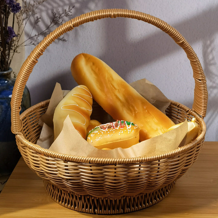 Ladies handcrafted rattan basket with handle Bowlift