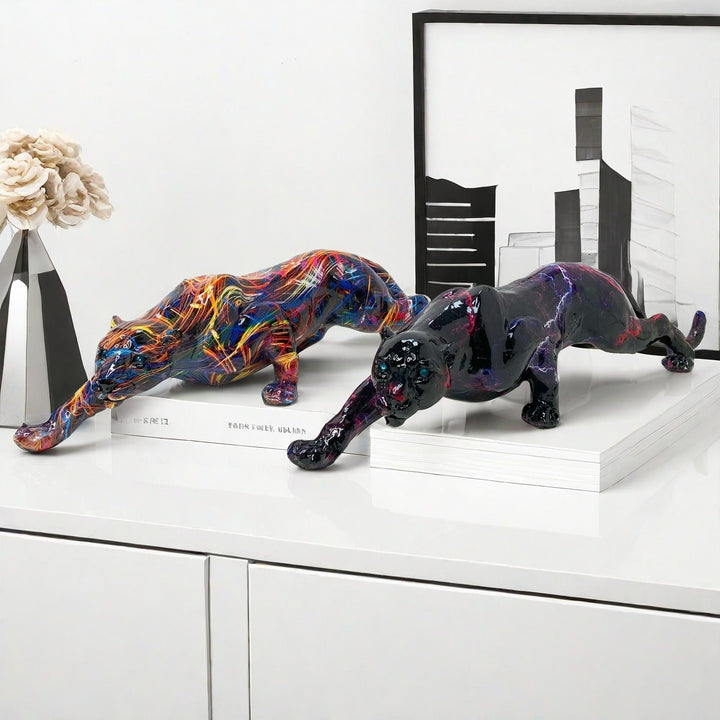 Artful Panther Sculpture Handmade Bowlift