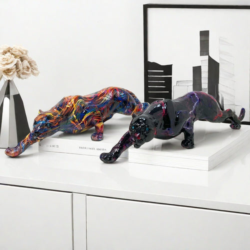 Artful Panther Sculpture Handmade Bowlift