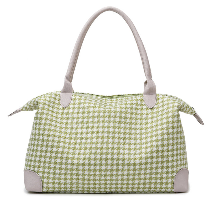 Fashionable handbag in timeless houndstooth pattern Bowlift