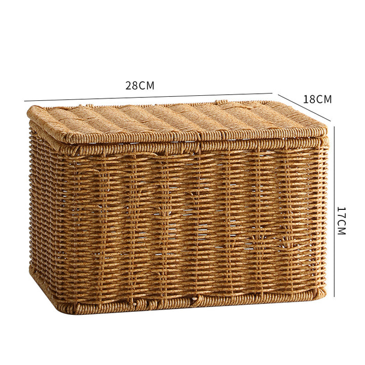 Handcrafted Rectangular Wicker Storage Box Bowlift