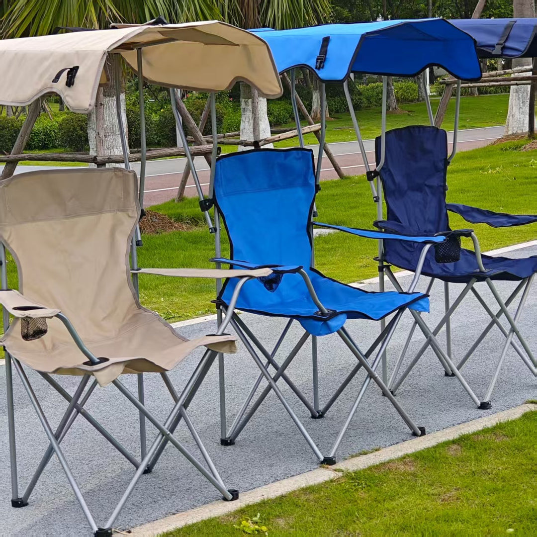 Women Foldable Sun Chair with Canopy Bowlift
