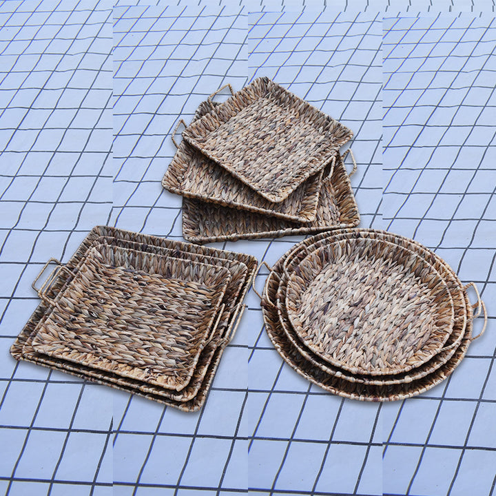 Woven Serving Tray Set Bowlift