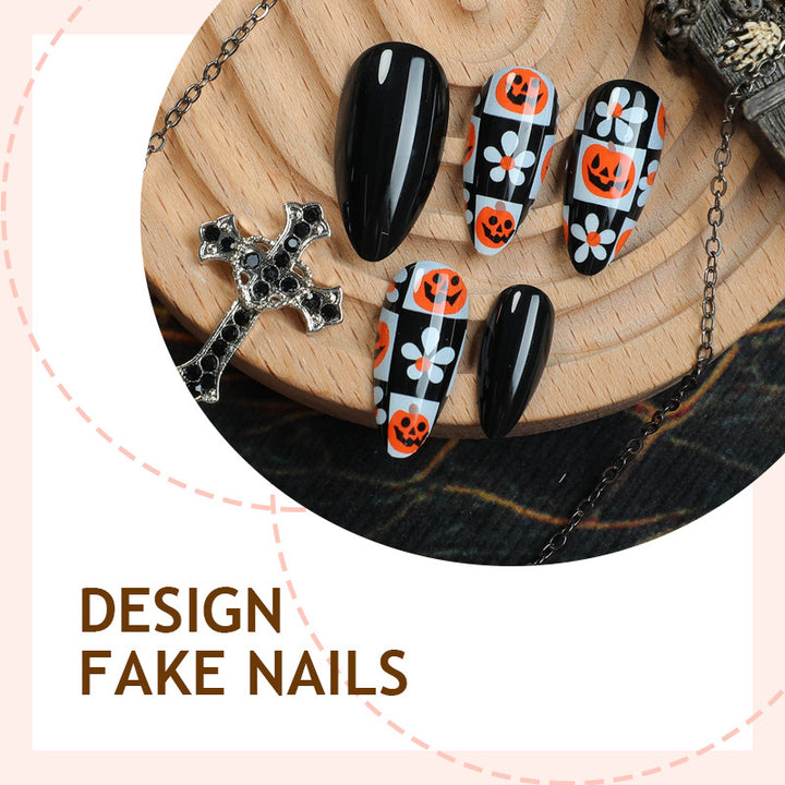 Halloween artificial nail set with creepy design Bowlift