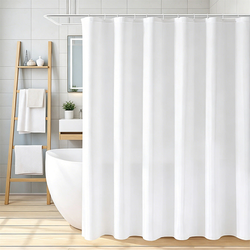Waterproof Fabric Shower Curtain Bowlift