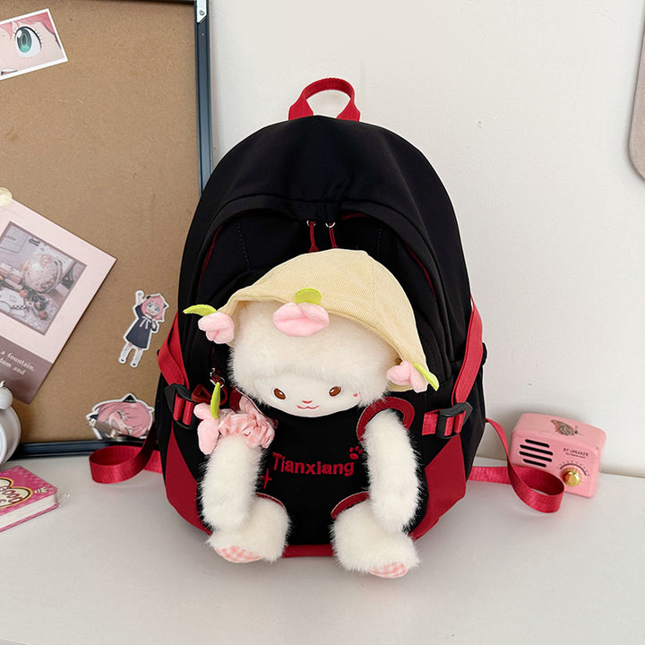 Backpack with Cute Plush Design and Practical Compartments Bowlift
